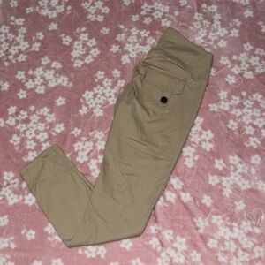 Beige Cargo Pocket Leggings